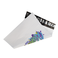 Sacs d'expédition en polyéthylène blancs imprimés sur mesure, enveloppes autocollantes pour vêtements, chaussures, petites entreprises, pochettes de livraison imperméables