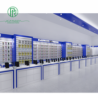 Comptoir de magasin mobile en plastique avec design 3D personnalisé, vitrine pour téléphones, présentoir pour magasin, pour utilisation en centre commercial