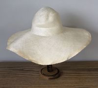 ND428 Parisisol Parasisal Corps de chapeau en paille Cépeline style western, avec bord en sisal tressé