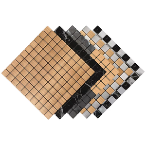 Vente en gros Stickers muraux modernes auto-adhésifs en mousse mosaïque 3D <span class=keywords><strong>Papier</strong></span> <span class=keywords><strong>peint</strong></span> PVC épaissi <span class=keywords><strong>Papier</strong></span> <span class=keywords><strong>peint</strong></span> à carreaux métalliques pour la <span class=keywords><strong>cuisine</strong></span> et la maison - Product Image 1