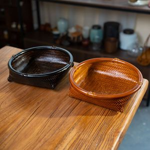 <b>Bamboo</b> Woven Baskets Rectangle Handmade Food <b>Container</b> For Fruit And Gifts - Product Image 2