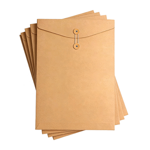 Custom Logo Printed <strong>Kraft</strong> Paper Pocket <strong>Envelope</strong> with Eyelet <strong>String</strong> <strong>Tie</strong> for Files Cards Photos-Mailing Bags - Product Image 2