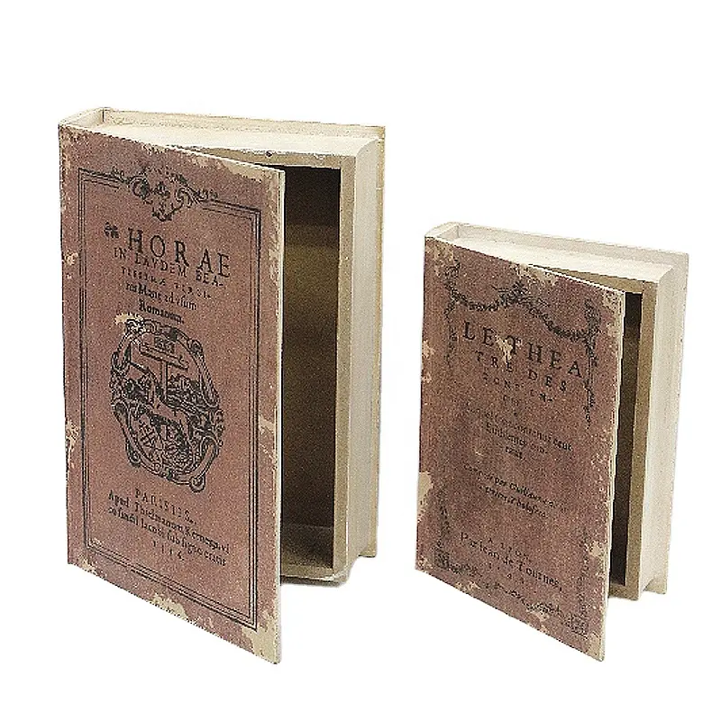 Caja de libros hecha a medida antigua vintage mdf