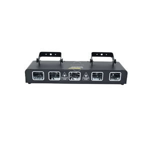 ไฟเลเซอร์ RGB 5 สี 5 หัว, เครื่องฉายลำแสง DMX512/เสียง/อัตโนมัติ 3-in-1 สำหรับงานดีเจ ดิสโก้ ปาร์ตี้ คลับ - Product Image 2