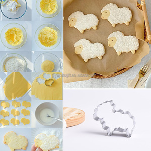 Pafu phim hoạt hình cừu hình dạng fondant bánh quy công cụ đường thủ công bánh bakeware thép không gỉ Cookie cutter - Product Image 4