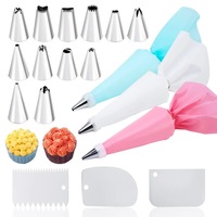 Juego de Boquillas de Acero Inoxidable Premium con Bolsas de Silicona para Decoración Creativa de Pasteles y Repostería