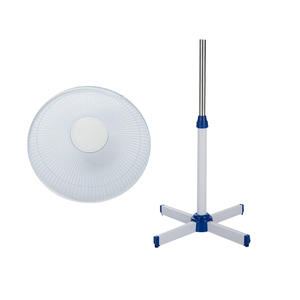 Ventilateur sur pied en plastique, hauteur réglable de 18 à 28,9 pouces, trois vitesses, moteur AC, ventilateur tour domestique avec base croisée - Product Image 6