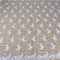 Tissu textile à sequins en gros, dentelle perlée blanche et noire, tissu brodé à sequins, broderie plate pour robe
