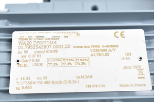 Nuevo Motor de Engranajes PLC WA20 DRN71M4 con Comunicación RS485 para Automatización Industrial - Product Image 5