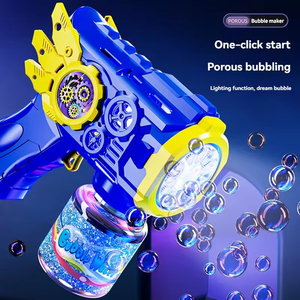 Pistolet à bulles électrique à 12 trous, machine à bulles automatique, jouet d'été pour enfants en plein air, pistolet à bulles en plastique PP pour enfants - Product Image 4