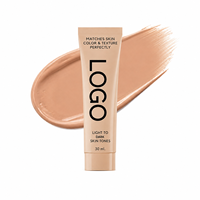 Fond de Teint Liquide Hydratant Éclaircissant OEM Personnalisé à Marque Privée, Changeant de Couleur, Imperméable, SPF15, Longue Durée, 30ml