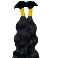 Cheveux naturels indiens vierges pour tresses et dreadlocks, extensions de cheveux à double trame, noirs naturels pour tissage