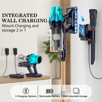 Aspirateur sans fil portatif haute efficacité Eu Stocks 650W 55kpa avec batterie amovible offrant jusqu'à 55 minutes d'autonomie