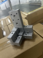 Connecteur d'angle 3 voies moulé sous pression, robuste, pour tube carré, pour structure de cadre métallique en profilé aluminium