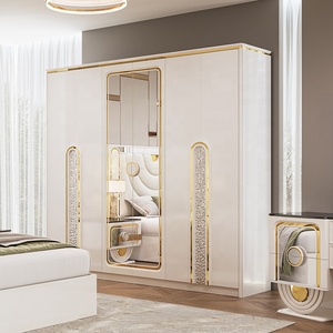 <span class=keywords><strong>Coiffeuse</strong></span> Design de Luxe avec <span class=keywords><strong>Meuble</strong></span> de <span class=keywords><strong>Rangement</strong></span>, Mobilier de Chambre Moderne en Bois, Table de Maquillage avec Miroir LED - Product Image 6
