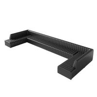 Ensemble de sièges en U pour bar/KTV avec table basse - Mobilier de salon commercial en bois massif