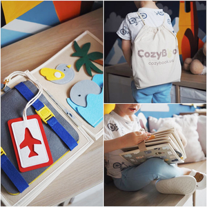 Libro Sensorial Educativo Montessori 3D, Libro de Actividades de Fieltro <span class=keywords><strong>para</strong></span> Niños, Libro de Historias Montessori - Product Image 5