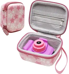 Sıcak satış EVA durumda özel Logo taşıma taşınabilir saklama çantası çocuklar için dijital Video kameralar bölüm dijital dişli kamera çantaları