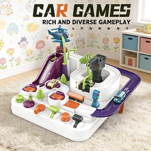 Juego <span class=keywords><strong>de</strong></span> Pista <span class=keywords><strong>de</strong></span> Carreras para Niños, 9 Niveles, 6 Botones, Manual, Sin Baterías, Juguete Educativo Mecánico, Autos <span class=keywords><strong>de</strong></span> ABS, Regalo para Niños <span class=keywords><strong>de</strong></span> <span class=keywords><strong>3</strong></span> Años en Adelante - Product Image 2