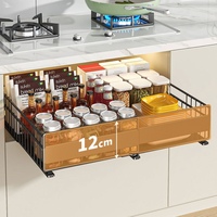 Organizador de almacenamiento extraíble para armario de vestidor, estante para especias de cocina, organizador bajo fregadero para armarios pequeños