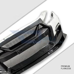 Pour Infiniti Q50 V37 Skyline 400r Gtr Style 2014-2017 Pare-chocs avant en fibre de carbone partielle avec couvercle de lampe en plastique 400r Pièces de voiture - Product Image 2