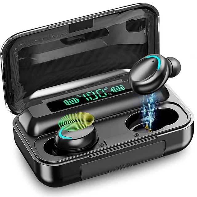 F9 5C Wireless Headphones TWS Waterproof Earbuds Earphones Digital Display Headset Large Capacity Charging Case
