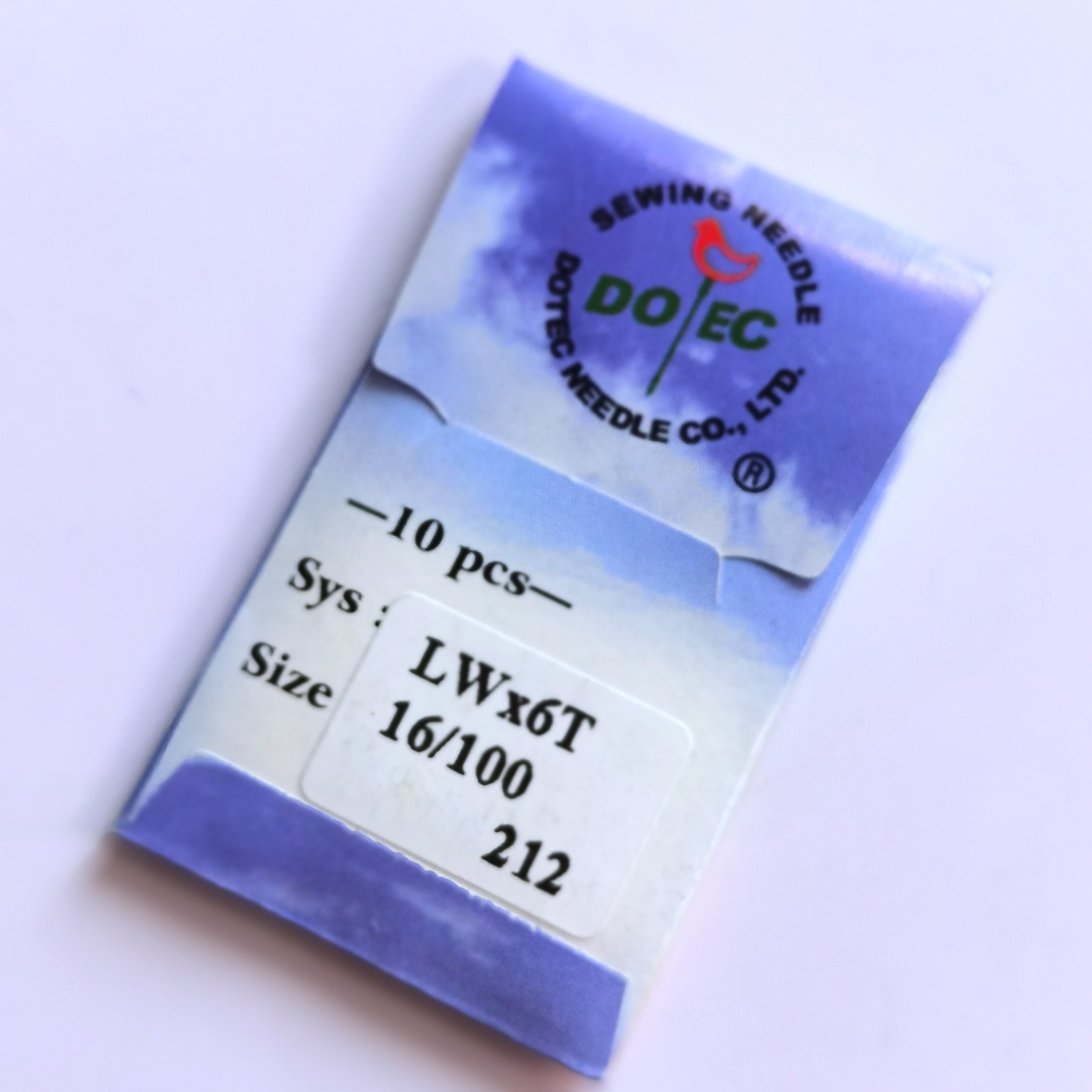 Dotec Needles Lwx6t NM 16/100 for Sewing Machine - Durable