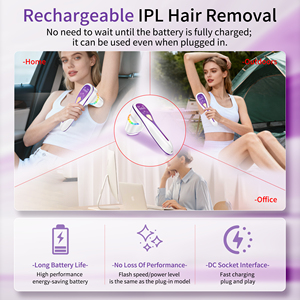 Épilateur IPL portable sans fil rechargeable pour usage domestique, refroidissement par glace rotatif, épilation au laser permanente indolore - Product Image 4