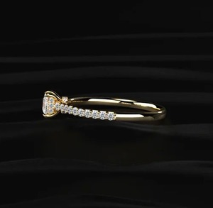 Bague de fiançailles en moissanite la plus vendue, idéale pour les mariages, les fiançailles et les occasions festives, disponible à la vente - Product Image 5