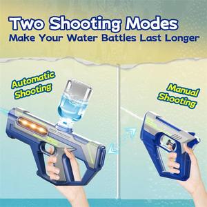 Pistolas de agua automáticas 2 en 1 CPS, pistolas de chorro de un botón para niños, juguete al aire libre, pistola de agua eléctrica, juego de disparos para adultos - Product Image 3