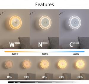 Hiện đại 1200mAh xách tay không dây đêm đèn có thể sạc lại Auto CCT Dimmable cảm biến ánh sáng 5V ABS chất liệu nhà sử dụng tủ ánh sáng - Product Image 3