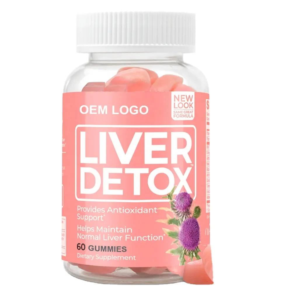 Vegan Liver Detox Cleanse & Repair Gummies Milk Thistle Extract Zinc Gummies
