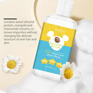 Champú y gel de baño 2 en 1 para niños orgánicos naturales de nuestra propia <span class=keywords><strong>marca</strong></span>, suave e hipoalergénico, aceite de coco para el cuidado del cabello y el cuerpo - Product Image 5