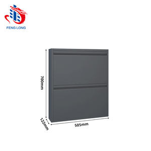 Zapatero de Acero Ultrafino de 12 cm, Antipolvo y Estrecho para la Entrada del Hogar, Estantes para Zapatos de Acero de 4 Niveles para Uso Doméstico - Product Image 1