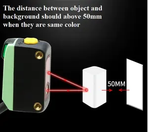 BOJKE sensor saklar fotolistrik, miniatur akurasi reflektor terdifusi latar belakang sensor output