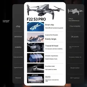 SJRC F22 S3 PRO Caméra 4K GPS HD 5G WiFi FPV Nacelle 3 Axes EIS Professionnel <span class=keywords><strong>Drone</strong></span> RC Pliable Brushless pour Débutants Plastique - Product Image 6
