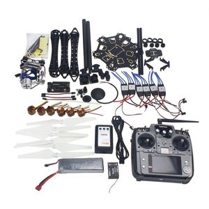 RC đầy đủ Kit Drone máy bay Kit HMF S550 khung 6m GPS APM 2.8 điều khiển chuyến bay AT10 Transmitter Gimbal Máy ảnh núi DIY Drone Bộ dụng cụ - Product Image 1