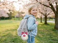 Porte-clés en peluche monstre de dessin animé mignon, doux, durable, écologique, jouet en peluche, pendentif pour sac de voiture, poupée en fourrure moelleuse avec pompon et nœud