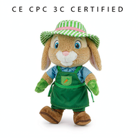 Jouets en peluche personnalisés Lapin Jardinier OEM ODM, Poupée en peluche Arrosoir et Pot de fleurs, Vente en gros