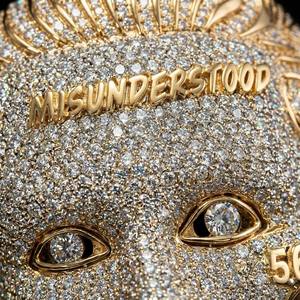 Ciondolo Iced Out personalizzato con testa di Mikey Joker in Moissanite e Argento S925, Gioielli Hip Hop, Supera il test del diamante, Ciondolo a croce Misunderstood - Product Image 5