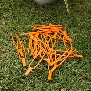 Prensa para plantas de plástico con 2 puntas, color naranja, 6.5 cm, para entrenamiento de plantas de jardín, enraizamiento y fijación de plántulas - Product Image 3