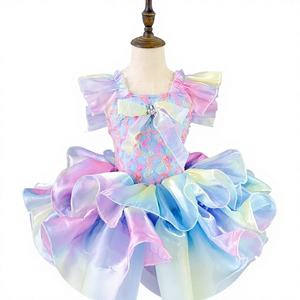 Disfraz <span class=keywords><strong>de</strong></span> Princesa <span class=keywords><strong>de</strong></span> Ballet para Niñas <span class=keywords><strong>de</strong></span> Año Nuevo, Lindo Vestido <span class=keywords><strong>de</strong></span> Tul con Lentejuelas para Actuación, Vestido <span class=keywords><strong>de</strong></span> Gasa con Volantes <span class=keywords><strong>de</strong></span> Spandex/Algodón para Niñas - Product Image 1