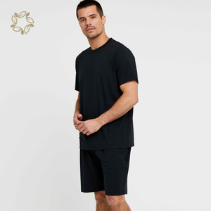 Pigiami in bambù biologico da uomo a maniche corte pigiami estivi da uomo pigiami Eco Friendly <span class=keywords><strong>Set</strong></span> da notte per uomo - Product Image 3