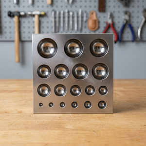 Bloque de hierro para troquelado de 12 cavidades con acabado espejo, molde de forma irregular para fundición de joyas, herramientas DIY SUNTOOLS/STIPL Modelo 269K para fabricación de moldes - Product Image 5