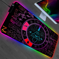 Tapis de jeu RGB Gravity Fall, tapis de souris LED RGB, anime