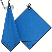 Lot de 9 serviettes de golf personnalisées imprimées en 9 couleurs assorties avec œillet et clip, serviette magnétique pour l'entraînement au golf