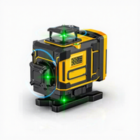 Niveau laser vert 4D LONGAR à 16 lignes avec auto-nivellement à pendule, sans fil, batterie au lithium 18650 pour usage industriel et extérieur
