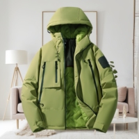 Veste d'hiver pour homme personnalisée, coupe-vent, imperméable, avec fermeture éclair, pour les sports de plein air, à capuche, résistante au froid, chaude
