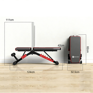 Panca per Pesi Pieghevole e Regolabile per Allenamento Completo del Corpo, Attrezzatura Multifunzione per Panca Piana con Bilanciere, in Pelle Resistente per Palestra Domestica - Product Image 5