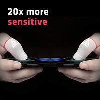 Manchons pour doigts anti-transpiration, manchons pour pouce de jeu en fibre d'argent, protecteurs de doigts mobiles fins, sensation lisse, accessoires pour gants de joueur